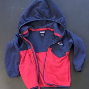 Patagonia Kids' Navy and Red Fleece Hoodie